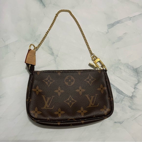 Louis Vuitton Mini Pochette Accessories AUTHENTIC Monogram Bag - Picture 1 of 12